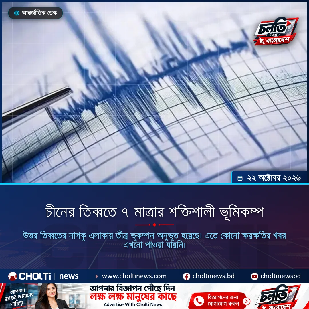 চীনের তিব্বতে ৭ মাত্রার শক্তিশালী ভূমিকম্প